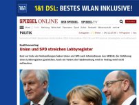 Bild zum Artikel: Koalitionsvertrag: Union und SPD streichen Lobby-Register
