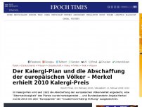 Bild zum Artikel: EU-Umsetzung des Kalergi-Plans? – Merkel erhielt 2010 Kalergi-Preis