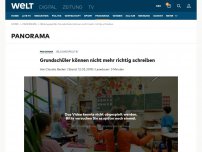 Bild zum Artikel: Grundschüler können nicht mehr richtig schreiben