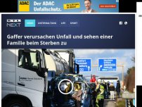 Bild zum Artikel: Gaffer verursachen Unfall und sehen einer Familie beim Sterben zu