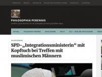 Bild zum Artikel: SPD-„Integrationsministerin“ mit Kopftuch bei Treffen mit muslimischen Männern