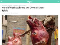 Bild zum Artikel: Hundefleisch während der Olympischen Spiele