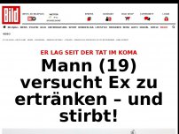 Bild zum Artikel: Er lag seit der Tat im Koma - Mann (19) versucht Ex zu ertränken – und stirbt!