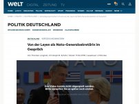 Bild zum Artikel: Von der Leyen als Nato-Generalsekretärin im Gespräch