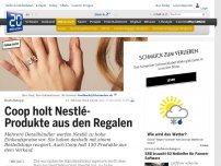 Bild zum Artikel: Bestellstopp: Coop holt Nestlé-Produkte aus den Regalen