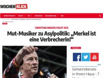 Bild zum Artikel: Mut-Musiker zu Asylpolitik: „Merkel ist eine Verbrecherin!“