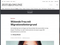 Bild zum Artikel: Rassismus: Wütende Frau mit Migrationshintergrund