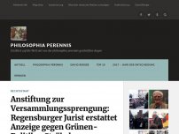 Bild zum Artikel: Anstiftung zur Versammlungssprengung: Regensburger Jurist erstattet Anzeige gegen Grünen-Politiker Ströbele