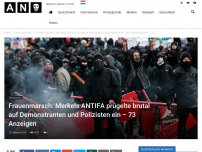 Bild zum Artikel: Frauenmarsch: Merkels ANTIFA prügelte brutal auf Demonstranten und Polizisten ein – 73 Anzeigen