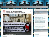 Bild zum Artikel: Banner bei der Antifanten Gegendemo zum Frauenmarsch ..