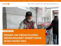 Bild zum Artikel: Drama um Obdachlosen: Ordnungsamt nimmt Egon seine Hanni weg
