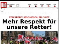 Bild zum Artikel: Verprügelt, beschossen, beleidigt - Mehr Respekt für unsere Retter!