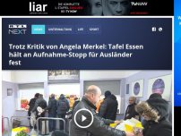 Bild zum Artikel: Trotz Kritik von Angela Merkel: Tafel Essen hält an Aufnahme-Stopp für Ausländer fest