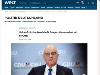 Bild zum Artikel: Unionsfraktion beschließt Kooperationsverbot mit der AfD