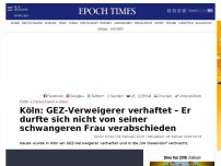Bild zum Artikel: Köln: GEZ-Verweigerer verhaftet – Er durfte sich nicht von seiner schwangeren Frau verabschieden