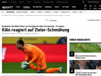 Bild zum Artikel: Zieler von Kölner Vorsänger übel beleidigt