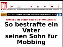 Bild zum Artikel: Würden Sie Ihrem Kind so etwas antun? - So bestrafte ein Vater seinen Sohn für Mobbing