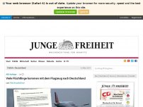 Bild zum Artikel: Viele Flüchtlinge kommen mit dem Flugzeug nach Deutschland
