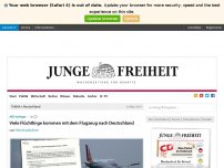 Bild zum Artikel: Viele Flüchtlinge kommen mit dem Flugzeug nach Deutschland