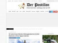 Bild zum Artikel: Für seine treuen Dienste: Rüstungsindustrie errichtet Denkmal zu Ehren Sigmar Gabriels