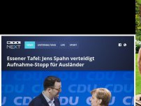 Bild zum Artikel: Essener Tafel: Jens Spahn verteidigt Aufnahme-Stopp für Ausländer