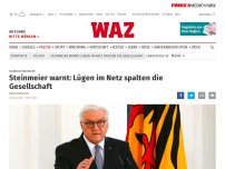 Bild zum Artikel: Bundespräsident: Steinmeier warnt: Lügen im Netz spalten die Gesellschaft