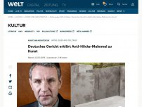 Bild zum Artikel: Deutsches Gericht erklärt Anti-Höcke-Mahnmal zu Kunst