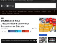 Bild zum Artikel: Deutschland: Neue Justizministerin unterstützt linksextremes Bündnis