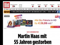 Bild zum Artikel: SAT.1-Moderator - Martin Haas mit 55 Jahren gestorben