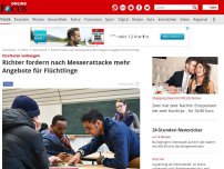 Bild zum Artikel: Straftaten vorbeugen - Richter fordern nach Messerattacke mehr Angebote für Flüchtlinge