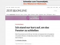 Bild zum Artikel: Trauerbewältigung: Ich stand nur kurz auf, um das Fenster zu schließen