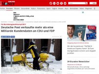 Bild zum Artikel: Für Bundestagswahlkampf 2017 - Deutsche Post verkaufte mehr als eine Milliarde Kundendaten an CDU und FDP