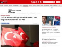 Bild zum Artikel: Autobahn blockiert - Türkische Hochzeitsgesellschaft liefert sich illegales Autorennen auf A81