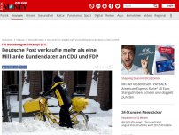 Bild zum Artikel: Für Bundestagswahlkampf 2017 - Deutsche Post verkaufte mehr als eine Milliarde Kundendaten an CDU und FDP