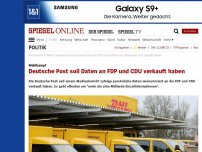 Bild zum Artikel: Wahlkampf: Deutsche Post soll Daten an FDP und CDU verkauft haben