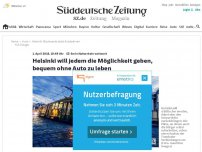 Bild zum Artikel: Helsinki will jedem die Möglichkeit geben, bequem ohne Auto zu leben