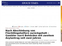 Bild zum Artikel: Nach Abschiebung sofort von Flüchtlingshelfern zurückgeholt – Gambier narrt Behörden mit zweitem Asylantrag seit zwei Jahren