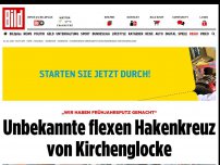 Bild zum Artikel: „Frühjahrsputz gemacht“ - Hakenkreuz von Kirchenglocke geflext