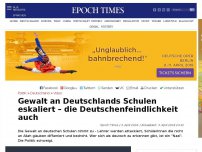 Bild zum Artikel: Gewalt an Deutschlands Schulen eskaliert – die Deutschenfeindlichkeit auch