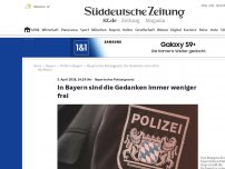 Bild zum Artikel: In Bayern sind die Gedanken immer weniger frei