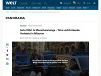 Bild zum Artikel: Auto fährt in Menschenmenge – Tote und Dutzende Verletzte in Münster