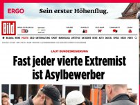 Bild zum Artikel: Laut Bundesregierung - Fast jeder vierte Extremist ist Asylbewerber 