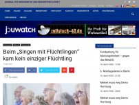 Bild zum Artikel: Beim „Singen mit Flüchtlingen“ kam kein einziger Flüchtling