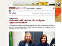 Bild zum Artikel: SPON-Umfrage: Mehrheit hält Grüne für fähigste Oppositionskraft