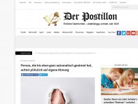 Bild zum Artikel: Mensch, der bis eben ganz automatisch geatmet hat, achtet plötzlich auf eigene Atmung