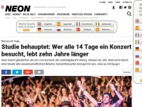 Bild zum Artikel: Besser als Yoga: Studie behauptet: Wer alle 14 Tage ein Konzert besucht, lebt zehn Jahre länger