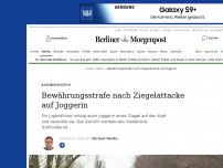 Bild zum Artikel: Jugendprozess: Bewährungsstrafe nach Ziegelattacke auf Joggerin