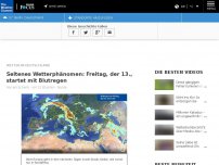 Bild zum Artikel: Seltenes Wetterphänomen: Freitag, der 13. startet mit Blutregen