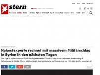 Bild zum Artikel: Eskalation in Nahost: Nahostexperte rechnet mit massivem Militärschlag in Syrien in den nächsten Tagen