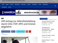 Bild zum Artikel: AfD-Antrag zur Altersfeststellung durch CDU, FDP, SPD und Grünen abgelehnt